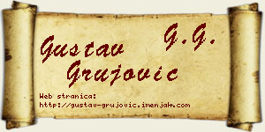 Gustav Grujović vizit kartica
